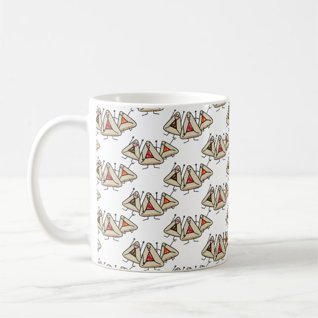 Purim hamantaschen pastry Sameach Oznei Haman Coffee Mug (Left)