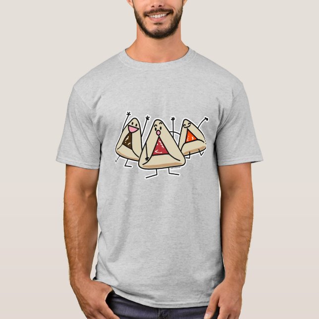 Purim hamantaschen pastry Sameach Oznei Haman T-Shirt (Front)