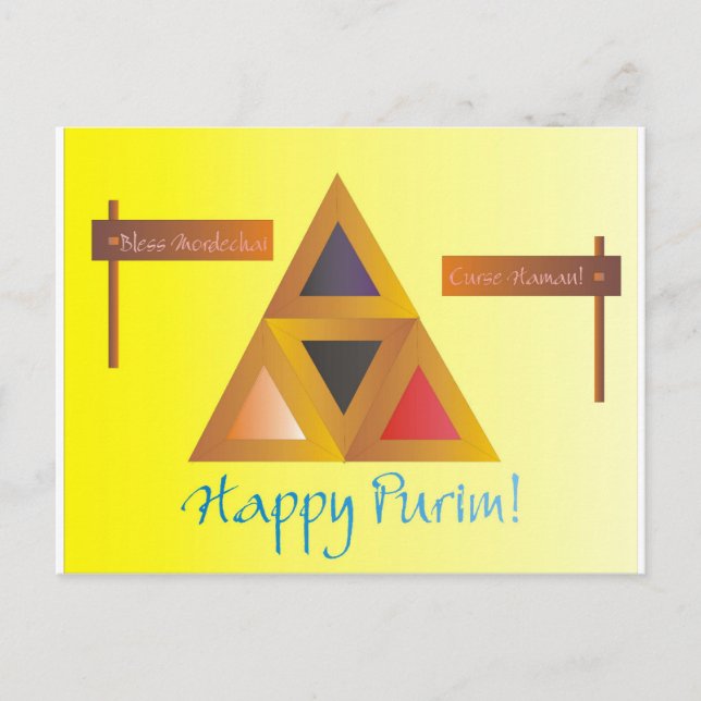 Purim Hamantaschen Postcard (Front)
