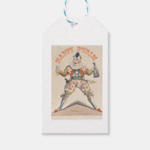 Purim. Happy Clown. Lechaim Gift Tags