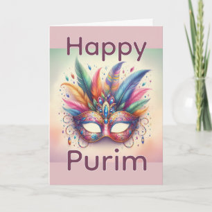 Purim Holiday Card – Joy & Deliverance - Purple