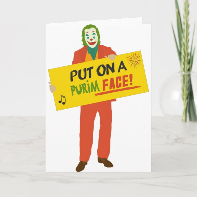 Purim Joker Card (Front)