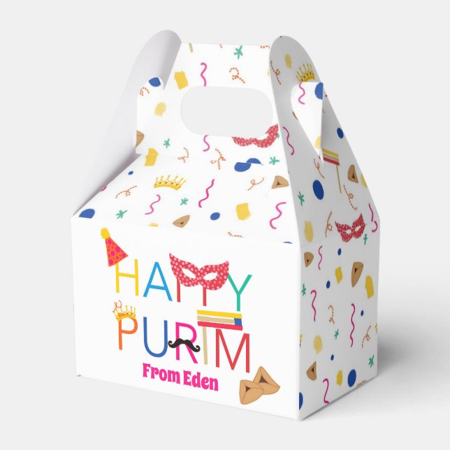 Purim kids mishloah manot favor box (Front Side)