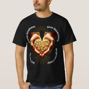 Purim Kindness: Give Generously, Share Joy, Bright T-Shirt