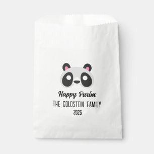 Purim panda bear mask masquerade costume favour bag