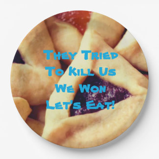 Purim Party Jewish Funny Saying Paper Plate