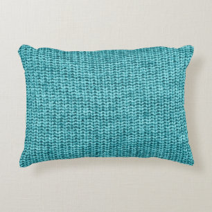 Purist blue texture accent pillow