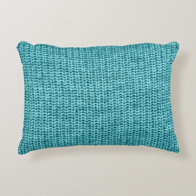 Purist blue texture accent pillow (Front)