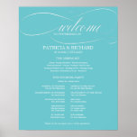 Purist Blue Wedding Ceremony Program Sign<br><div class="desc">Purist Blue Wedding Ceremony Program Sign</div>