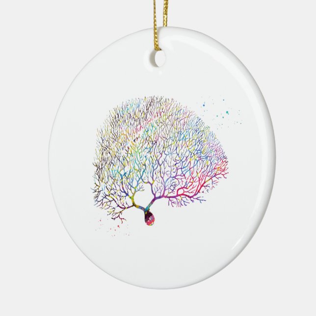Purkinje Neuron Ceramic Ornament (Left)