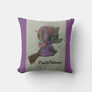 purkle platicorns team mascot pillow