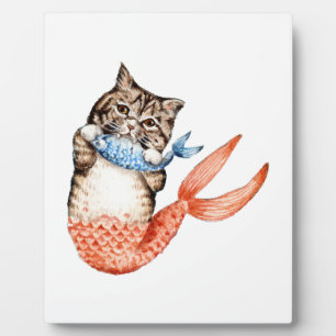 Purmaid Cat Mermaid Plaque
