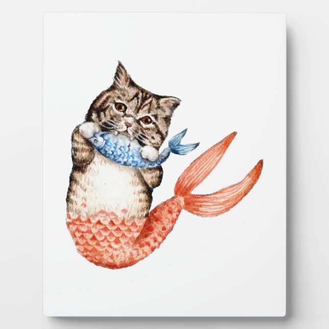 Purmaid Cat Mermaid Plaque (Front)