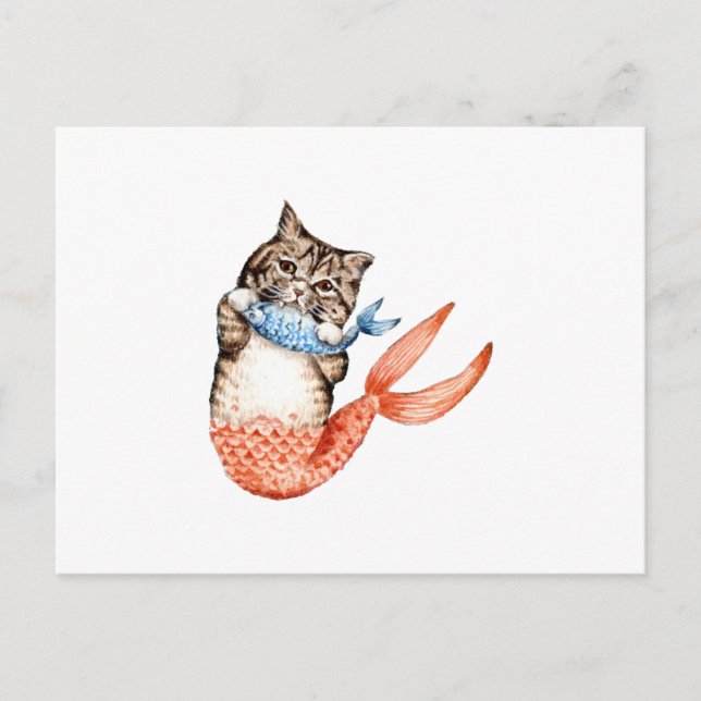 Purmaid Cat Mermaid Postcard (Front)