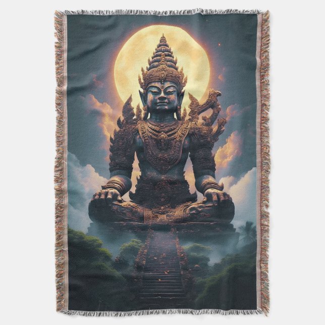 Purnama Agung Hyang Throw Blanket (Front Vertical)