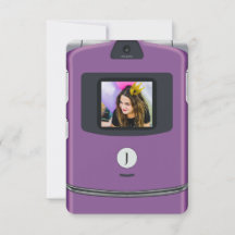 Purple 2000s Flip Phone Birthday