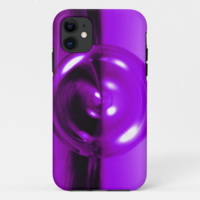 Purple 3D Abstract Disc iPhone Case (Back)