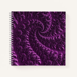 purple 3d Mandelbrot fractal helix curve Notebook