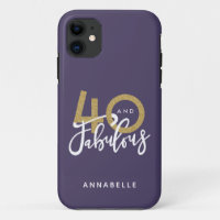 purple 40 and fabulous  Case-Mate iPhone case