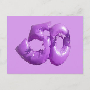 Purple 50 Customizable DIY Holiday Postcard