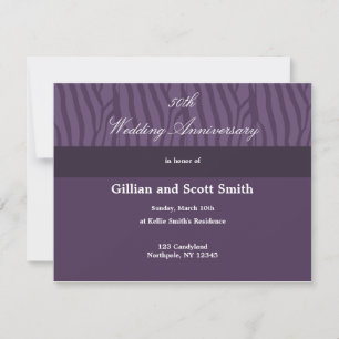 Purple 50th Wedding Anniversary Invitation