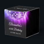 Purple 60th Birthday Party 70's Disco Ball Favor Box<br><div class="desc">Make your guests feel like disco stars with our Purple 60th Birthday Party 70's Disco Ball Favour Box. These favour boxes are the perfect way to send your friends and family home with a touch of '70s nostalgia after your milestone birthday celebration. In a lively shade of purple, these favour...</div>