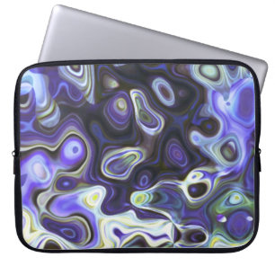 Purple Abstract Amoeba Art Laptop Sleeve