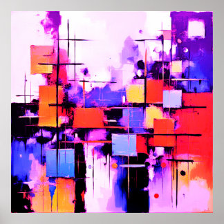 Purple Abstract Art 108 Poster