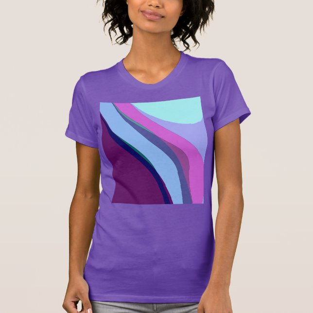 Purple Abstract Art 308  T-Shirt (Front)