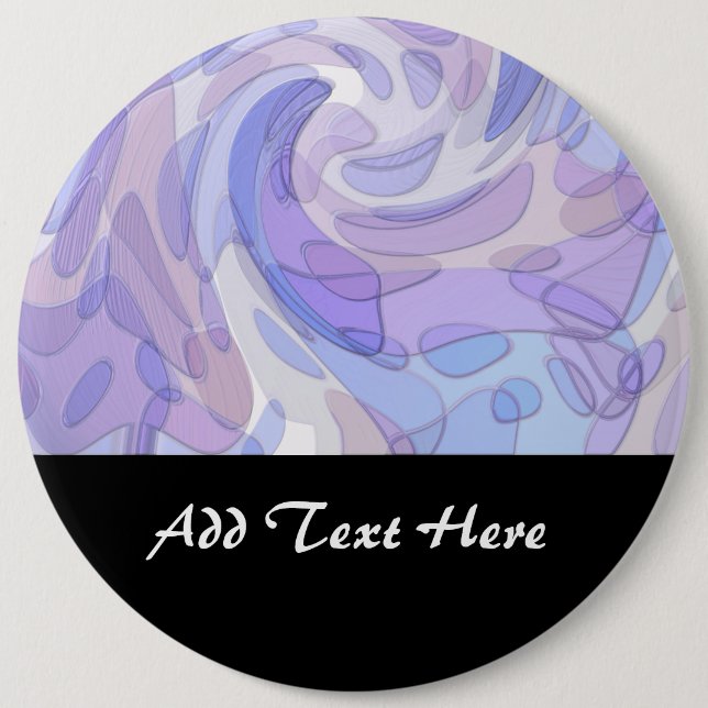 Purple Abstract Art Modern Artwork 6 Inch Round Button (Front)