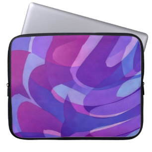 Purple Abstract Art Watercolor Style Laptop Cover