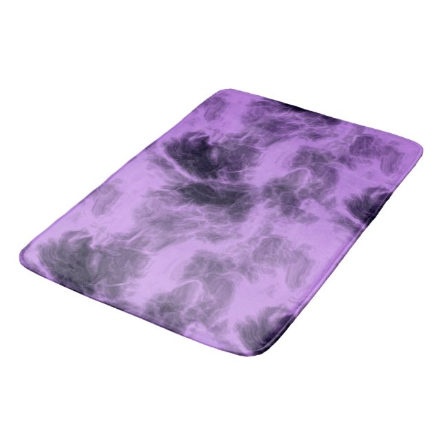 Purple abstract bath mat (Angled)