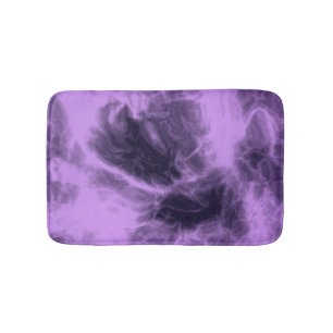Purple abstract bath mat