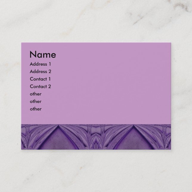 purple abstract business card (Front)