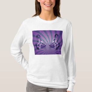 Purple Abstract Butterfly with Radiant Wings T-Shirt