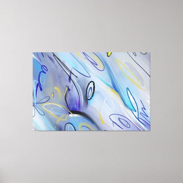 Purple abstract canvas print (Front)