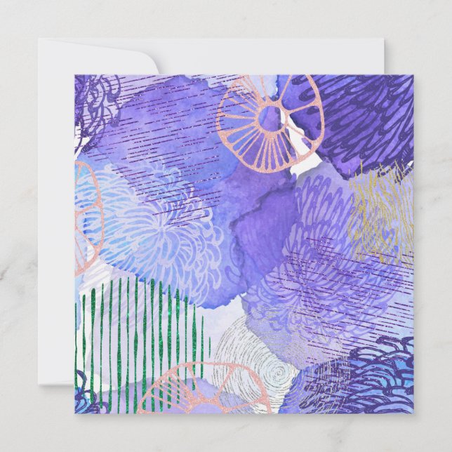 Purple Abstract Design Card (Front)