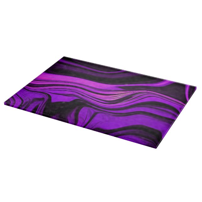 Purple Abstract Design Cutting Board (Corner)