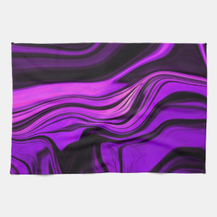 Purple Abstract Design Kitchen Towel