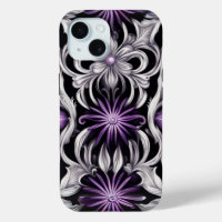 Purple Abstract Flower Art