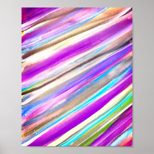 Purple abstract Fun Watercolor Fashionable Unique  Poster