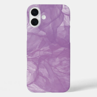 Purple Abstract Ink Flow – Softness and Mystery in iPhone 16 Plus Case