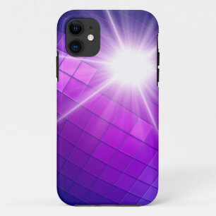 Purple abstract mosaic ray star light iPhone 11 case