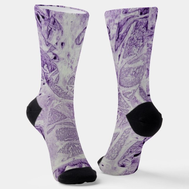 Purple Abstract Paint Socks (Angled)