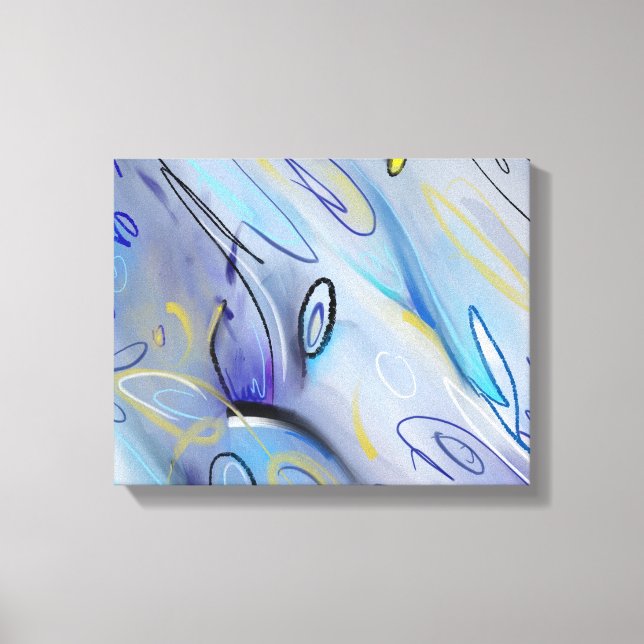 Purple abstract painting canvas print (Front)
