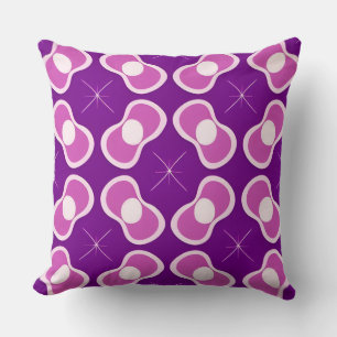 Purple Abstract Pattern Throw Pillow