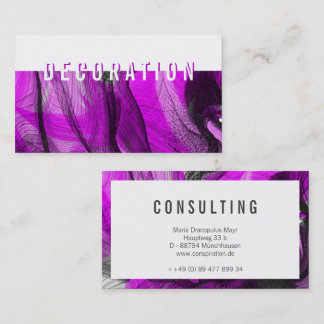 Purple abstract Rainbow Colours Business Card