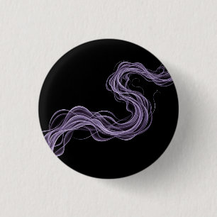 Purple Abstract Smoke - Ethereal Wall Art 1 Inch Round Button