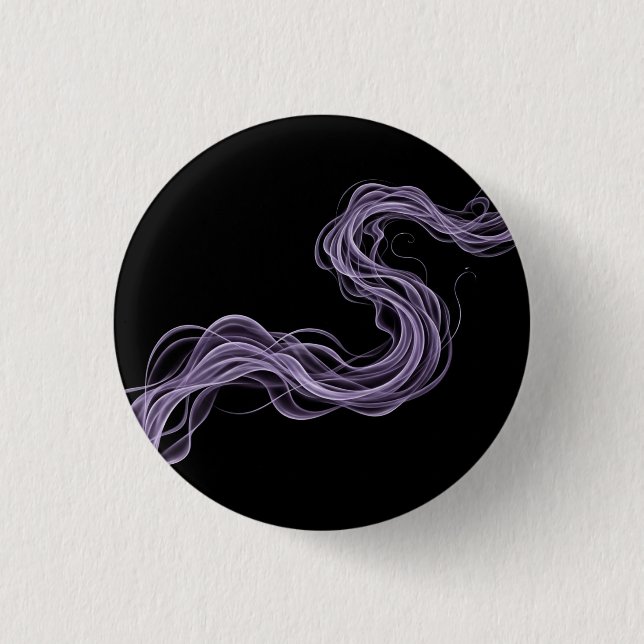 Purple Abstract Smoke - Ethereal Wall Art 1 Inch Round Button (Front)