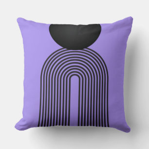 PURPLE ABSTRACT THROW PILLOW